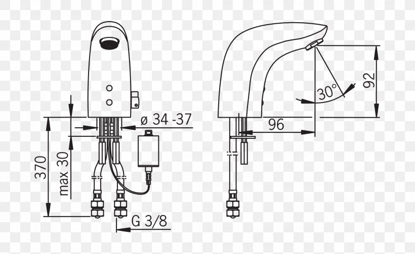 Bateria Wodociągowa Sink Bateria Umywalkowa Tap Oras, PNG, 2269x1393px, Sink, Bateria Umywalkowa, Black And White, Diagram, Drawing Download Free