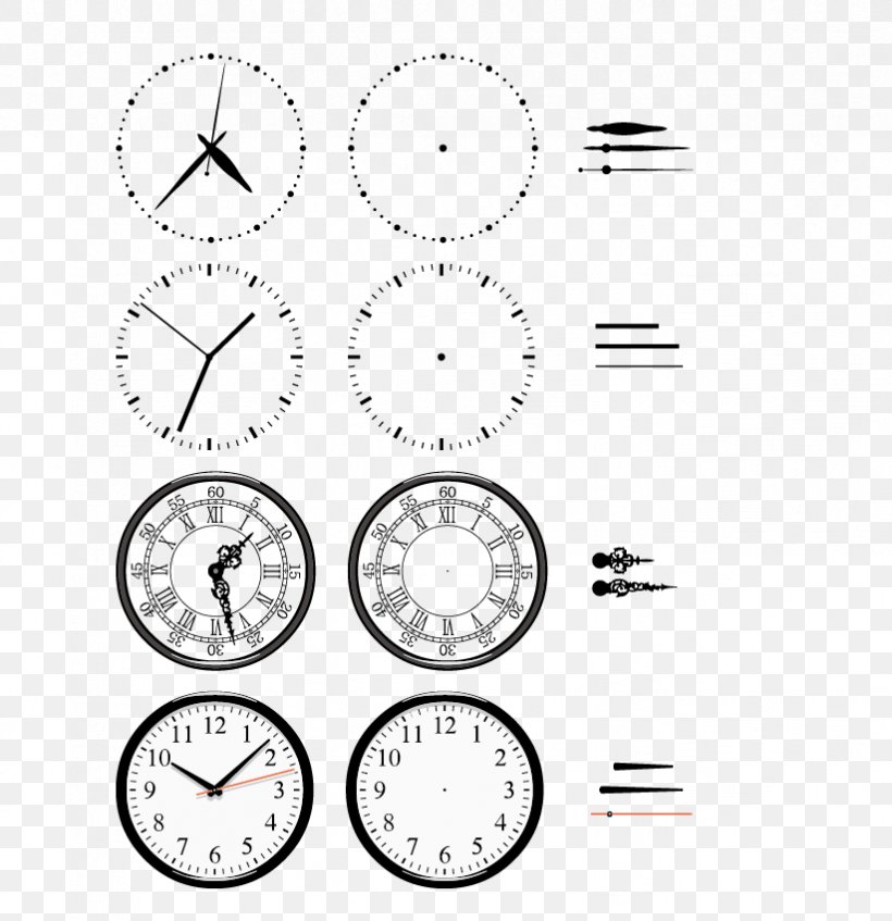 Clock Face Alarm Clock Clip Art, PNG, 823x851px, Clock, Alarm Clock, Area, Black And White, Clock Face Download Free