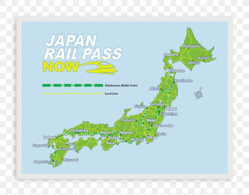 Japan Rail Pass World Map Rail Transport Hakata Station, PNG, 1104x866px, Japan Rail Pass, Area, Border, Contour Line, Green Download Free