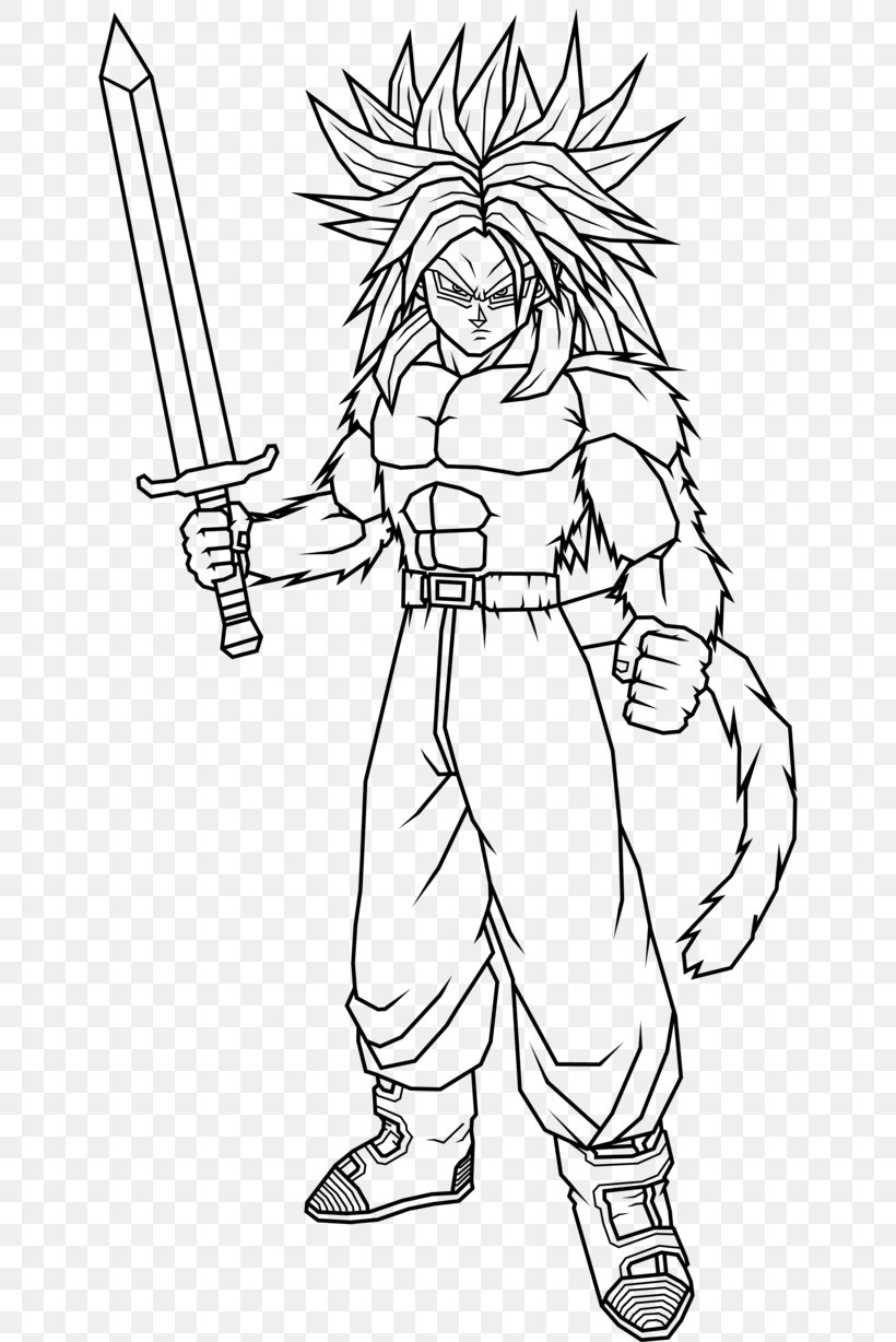 Trunks Vegeta Goku Gotenks Gohan, PNG, 651x1228px, Trunks, Arm, Artwork, Black, Black And White Download Free