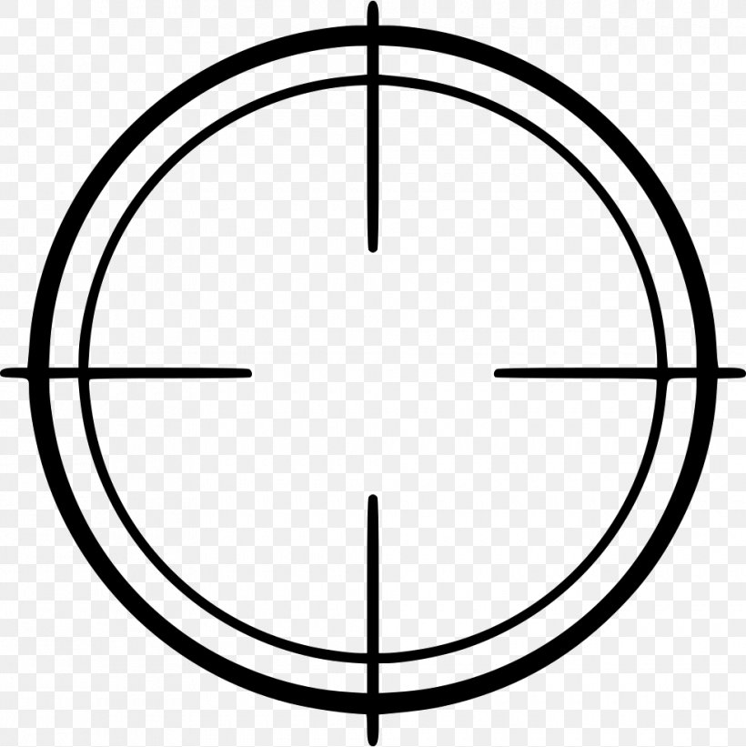 Reticle Clip Art, PNG, 980x982px, Reticle, Area, Black And White, Cdr, Line Art Download Free