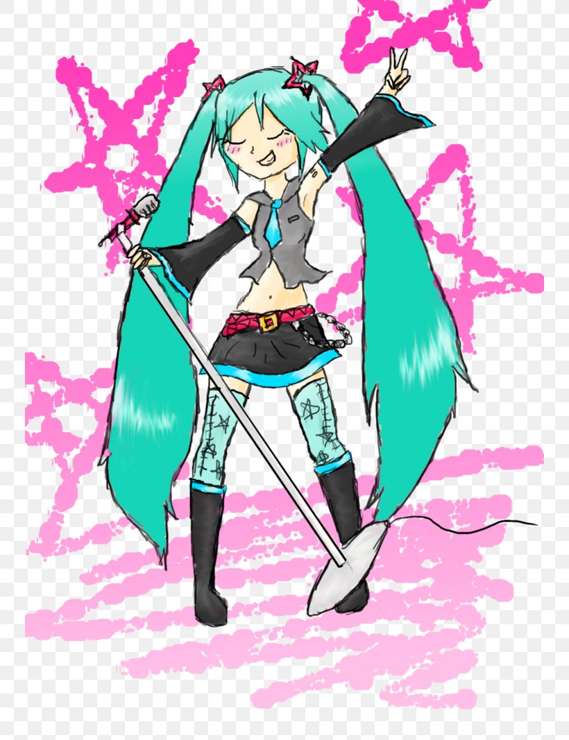 Hatsune Miku The World Is Mine Vocaloid Drawing, PNG, 748x1067px, Watercolor, Cartoon, Flower, Frame, Heart Download Free