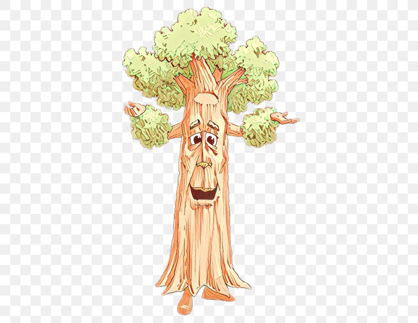 Cartoon Tree Plant Religious Item, PNG, 400x634px, Cartoon, Plant, Religious Item, Tree Download Free