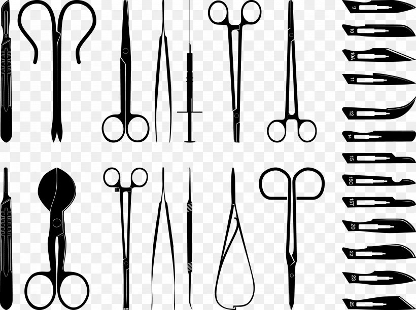 Surgical Instrument Medicine Medical Equipment Surgery Clip Art, PNG, 2771x2071px, Surgical Instrument, Black And White, Brand, Hardware Accessory, Health Care Download Free