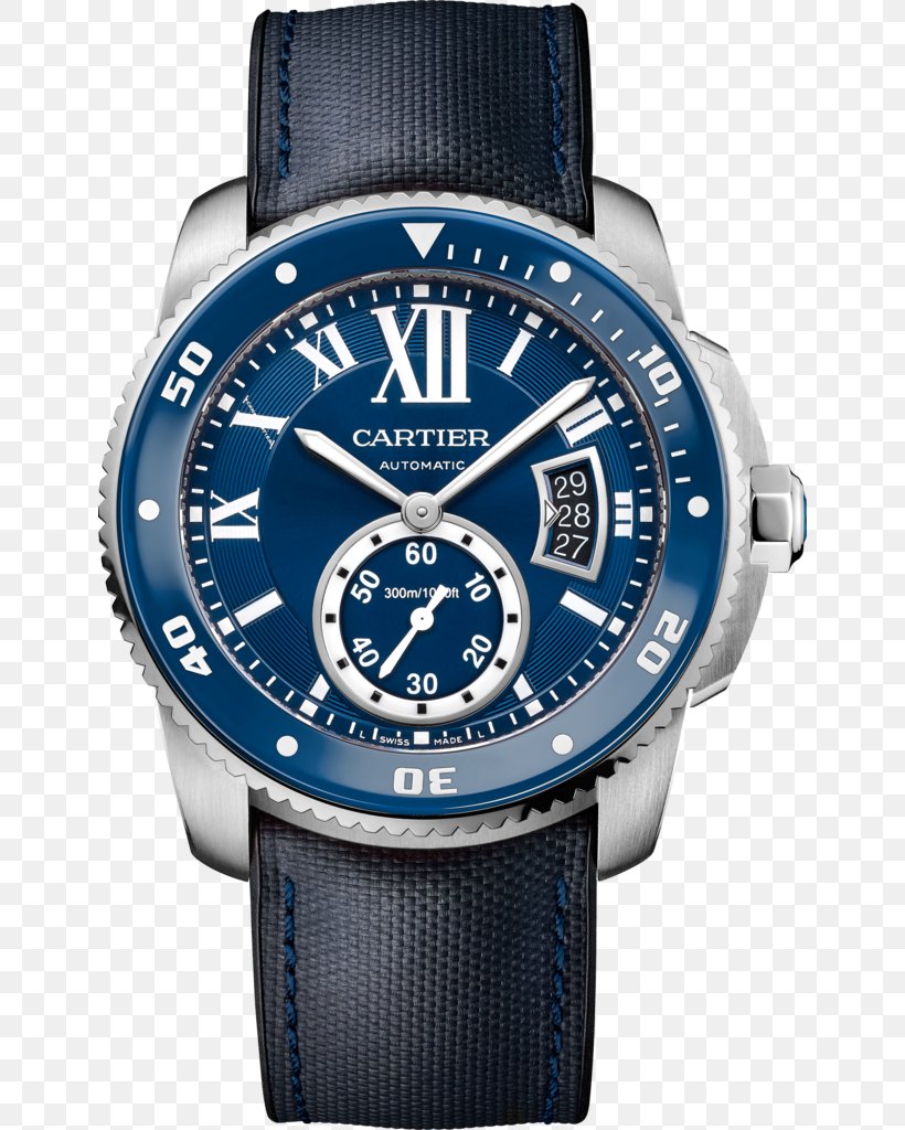 Diving Watch Cartier Calibre De Cartier Diver Automatic Watch, PNG, 642x1024px, Diving Watch, Automatic Watch, Brand, Carl F Bucherer, Cartier Download Free