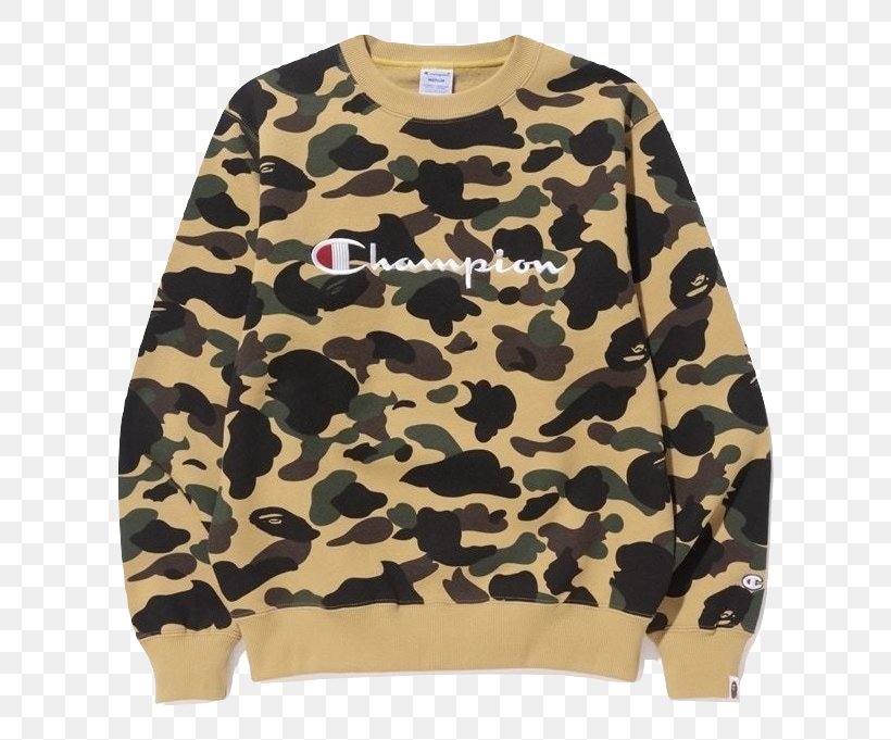 Hoodie A Bathing Ape Champion Clothing T-shirt, PNG, 664x681px, Hoodie, Bathing Ape, Brand, Camouflage, Champion Download Free