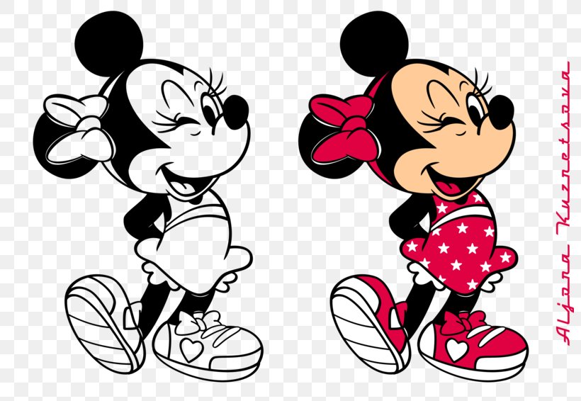 Minnie Mouse Drawing Clip Art, PNG, 800x566px, Watercolor, Cartoon, Flower, Frame, Heart Download Free
