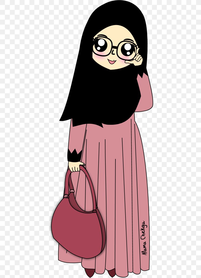 Woman Hijab Muslim Drawing Islam, PNG, 431x1132px, Watercolor, Cartoon, Flower, Frame, Heart Download Free