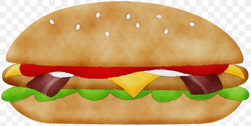 Junk Food Cartoon, PNG, 820x414px, Watercolor, American Food, Baked Goods, Bun, Cheeseburger Download Free