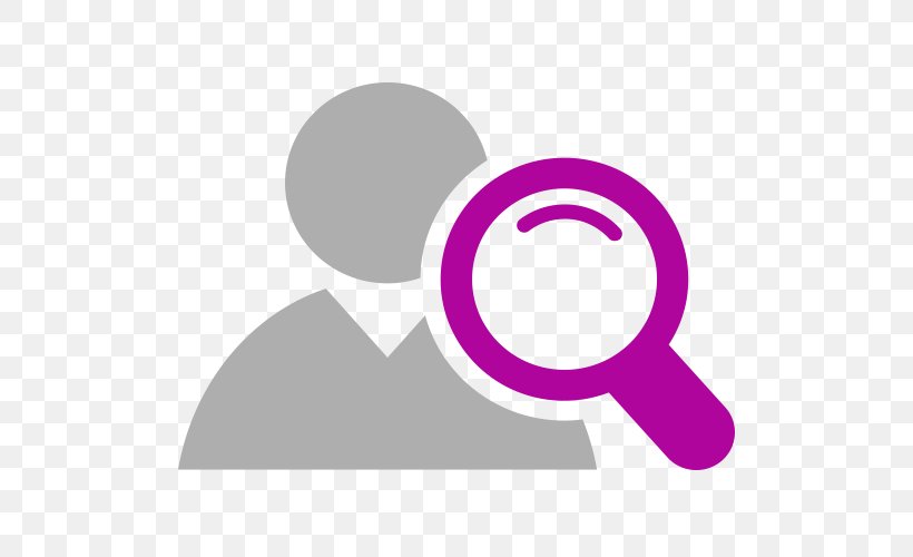 Logo Research Information Brand, PNG, 500x500px, Logo, Brand, Information, Magenta, Magnifying Glass Download Free