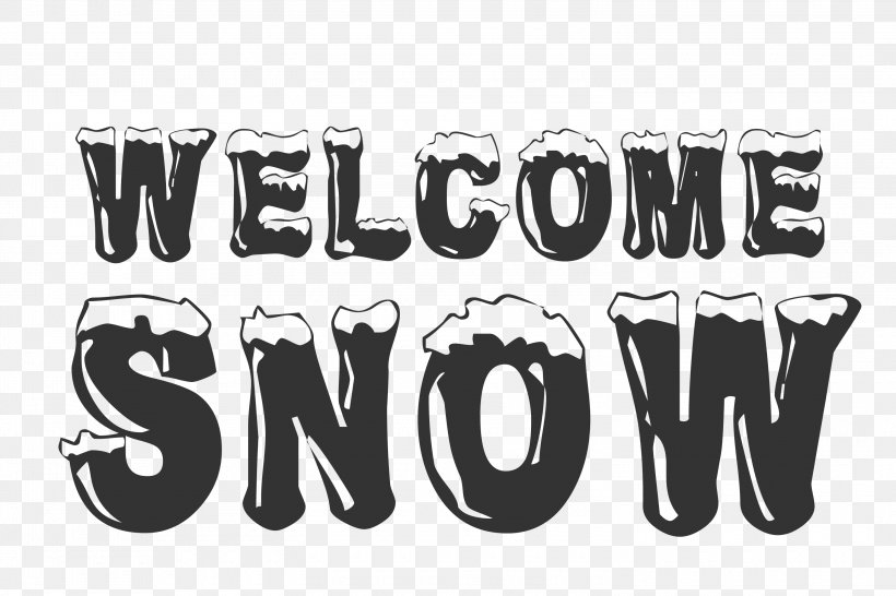 Welcome Snow., PNG, 3000x2000px, Logo, Black, Black And White, Brand, Ice Download Free