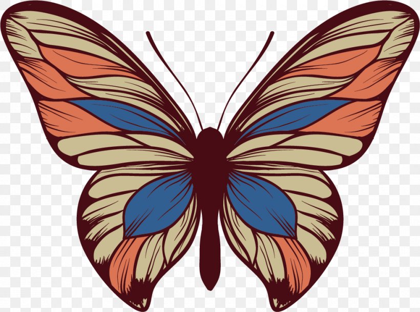 Butterfly Clip Art, PNG, 980x727px, Butterfly, Animal, Brush Footed Butterfly, Drawing, Free Content Download Free