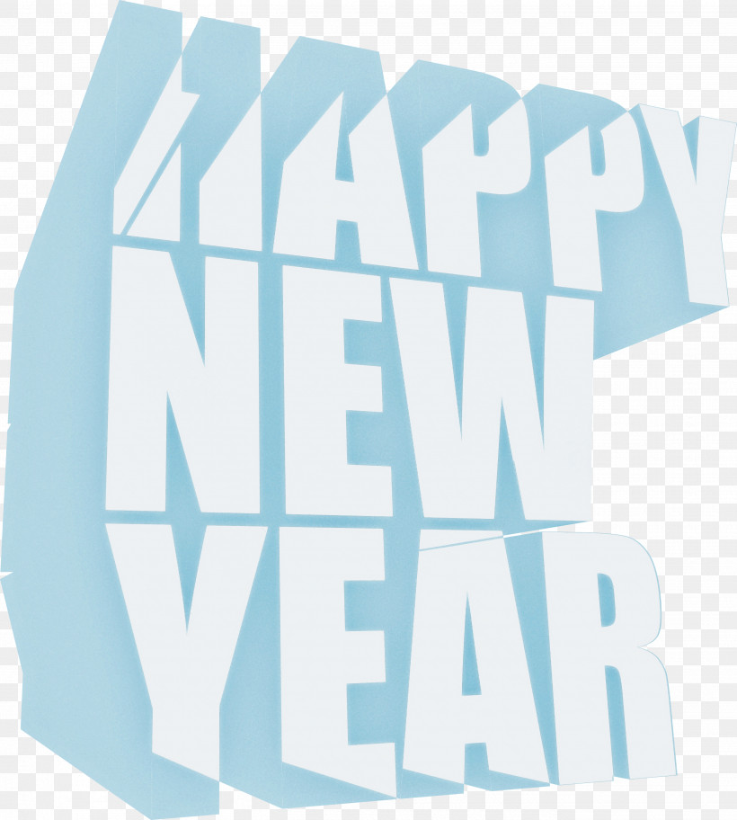 Happy New Year New Year, PNG, 2697x3000px, Happy New Year, Aqua, Blue, Electric Blue, Logo Download Free