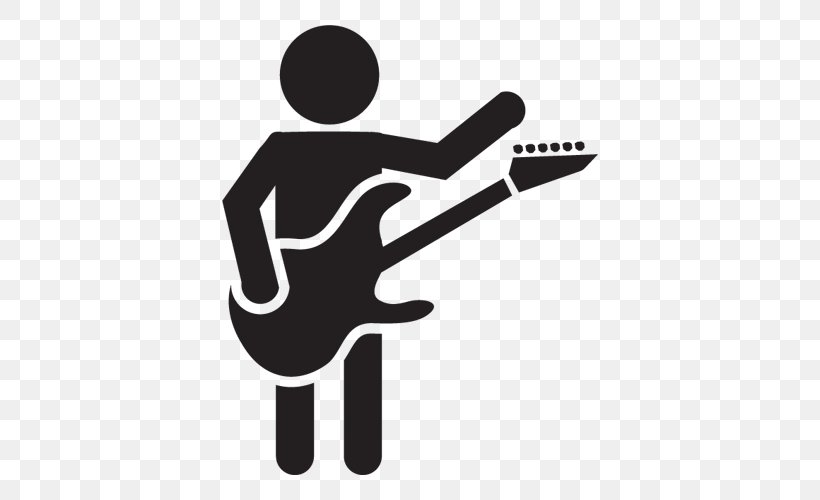 Logo Guitarist Punk Rock, PNG, 500x500px, Logo, Art Rock, Black And White, Finger, Guitar Download Free