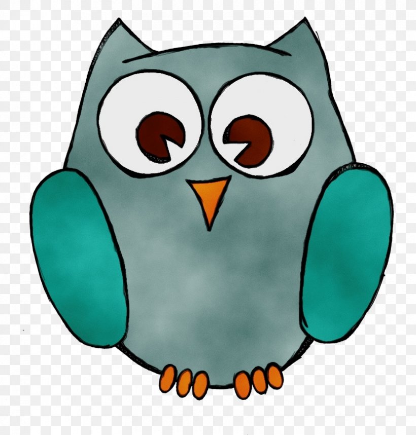 Owl Bird Green Cartoon Turquoise, PNG, 830x869px, Watercolor, Aqua, Bird, Bird Of Prey, Cartoon Download Free