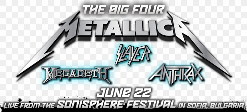 Sonisphere Festival Thrash Metal Big Four Of Thrash Metallica Anthrax, PNG, 980x448px, Sonisphere Festival, Anthrax, Automotive Exterior, Big Four Accounting Firms, Brand Download Free