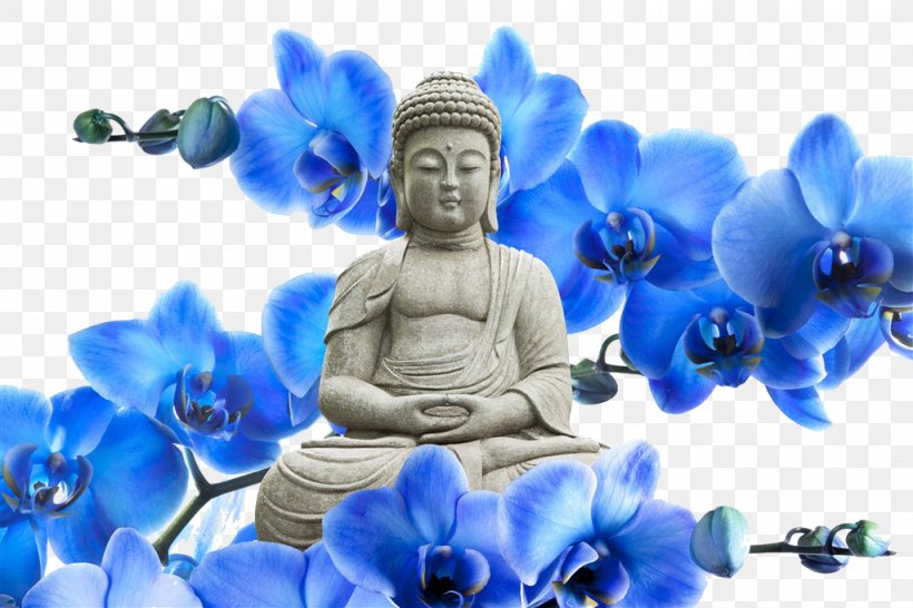 Buddha Park Orchids Buddhism Zen Painting, PNG, 1024x682px, Orchids, Blue, Buddhahood, Buddharupa, Buddhism Download Free