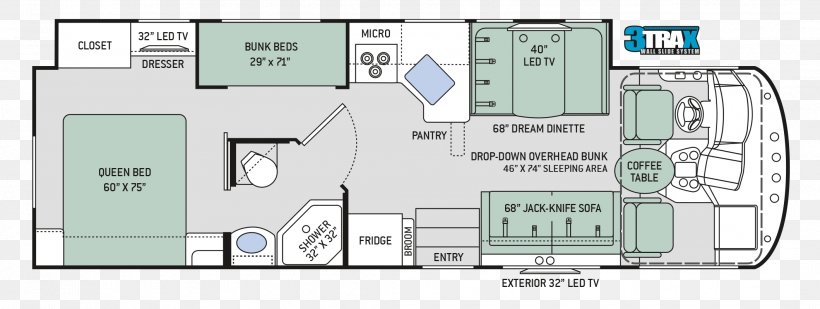 Thor Motor Coach Motorhome Campervans Thor Industries Floor Plan, PNG, 2119x800px, 2017, Thor Motor Coach, Area, Bed, Bunk Bed Download Free