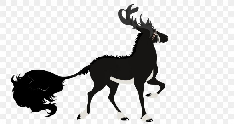 Reindeer Character Drawing Horse DeviantArt, PNG, 1024x546px, Reindeer, Antelope, Antler, Black And White, Character Download Free