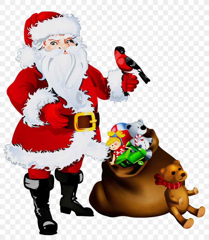 Santa Claus, PNG, 2612x3000px, Watercolor, Christmas, Paint, Santa Claus, Wet Ink Download Free