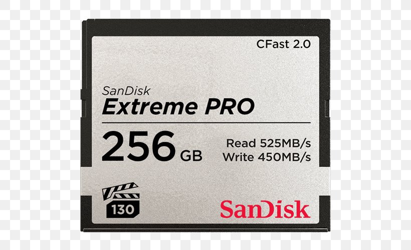 Flash Memory Cards SanDisk Extreme PRO CFast 2.0 Memory Card Solid-state Drive, PNG, 500x500px, Flash Memory Cards, Arri, Blank Media, Brand, Computer Data Storage Download Free
