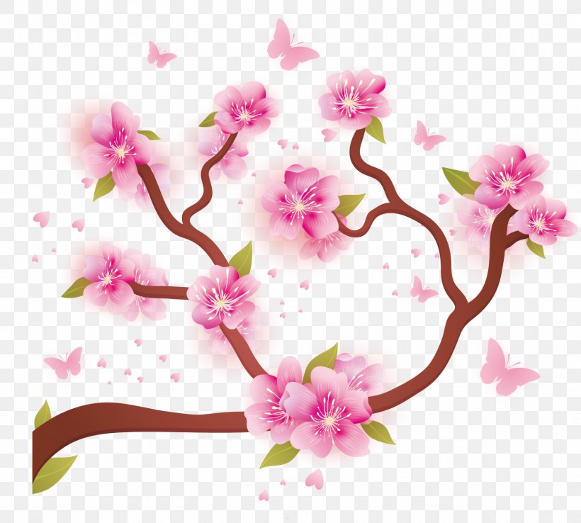 Cartoon Pink Download Clip Art, PNG, 1567x1412px, Cartoon, Blossom, Branch, Cherry Blossom, Color Download Free