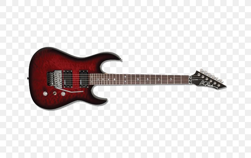 Electric Guitar B.C. Rich Sunburst Fender Stratocaster Floyd Rose, PNG, 666x518px, Watercolor, Cartoon, Flower, Frame, Heart Download Free
