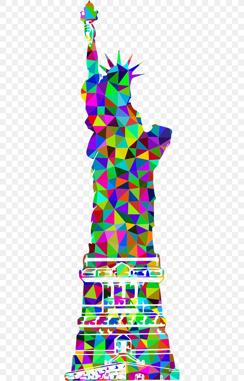 Statue Of Liberty Landmark Clip Art, PNG, 640x1280px, Statue Of Liberty, Art, Christmas Tree, Clothing, Landmark Download Free