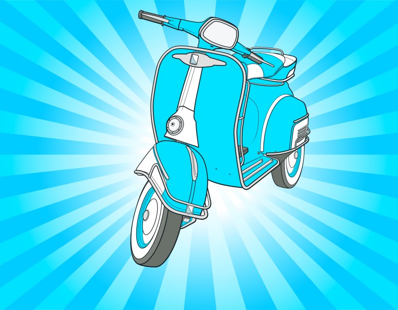 Scooter Painting Clip Art, PNG, 2400x1872px, Scooter, Aqua, Art, Automotive Design, Azure Download Free