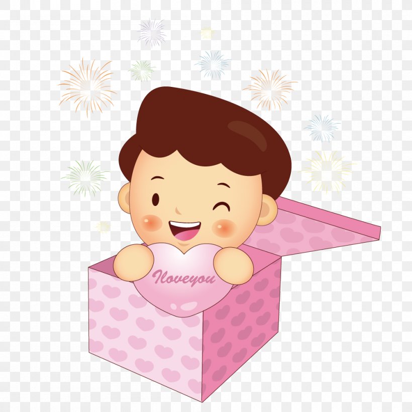 Child Gift Illustration, PNG, 1000x1000px, Child, Cartoon, Facial Expression, Gift, Gratis Download Free
