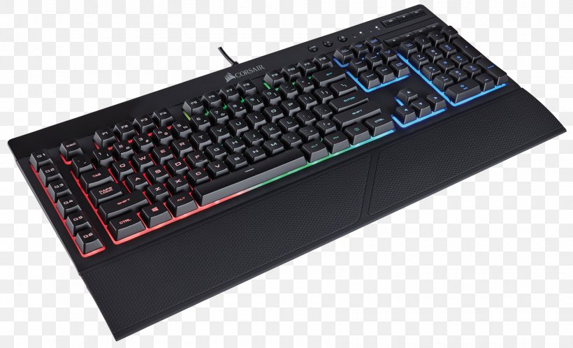 Computer Keyboard Corsair Gaming K55 RGB Laptop Computer Mouse Gaming Keypad, PNG, 1800x1094px, Computer Keyboard, Azerty, Backlight, Computer Accessory, Computer Component Download Free