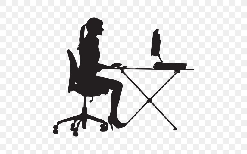 Stock Photography Silhouette Image, PNG, 512x512px, Stock Photography, Alamy, Chair, Desk, Female Download Free
