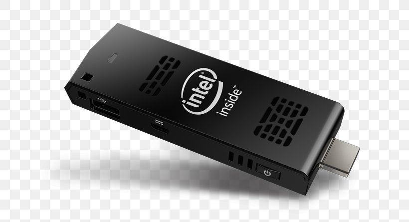 Intel Compute Stick Stick & Single-Board Computers Intel Atom, PNG, 670x445px, Intel, Adapter, Atom, Cable, Computer Download Free