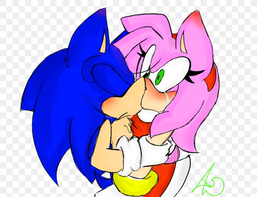 Kiss Sonic The Hedgehog Love Photography DeviantArt, PNG, 1024x788px, Watercolor, Cartoon, Flower, Frame, Heart Download Free