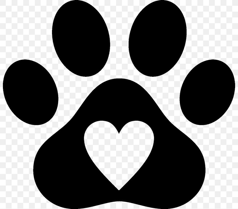 Cat Paw Dog Clip Art, PNG, 800x721px, Cat, Black, Black And White, Dog, Heart Download Free