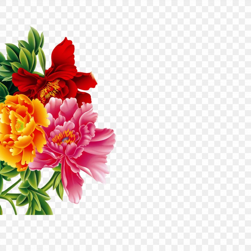 Flower Moutan Peony Pattern, PNG, 3543x3543px, Flower, Art, Cut Flowers, Dahlia, Drawing Download Free