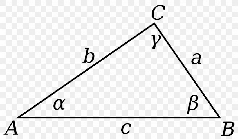 Right Triangle Mathematics Trigonometry, PNG, 1024x601px, Triangle, Area, Black And White, Coseno, Diagram Download Free