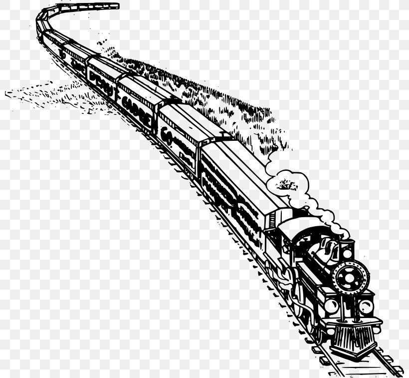Train Steam Locomotive Clip Art, PNG, 800x757px, Train, Black And White, Copyright, Hardware Accessory, Locomotive Download Free