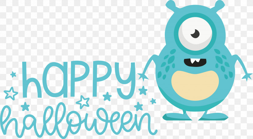 Happy Halloween, PNG, 3000x1653px, Happy Halloween, Cartoon, Happiness, Logo, M Download Free
