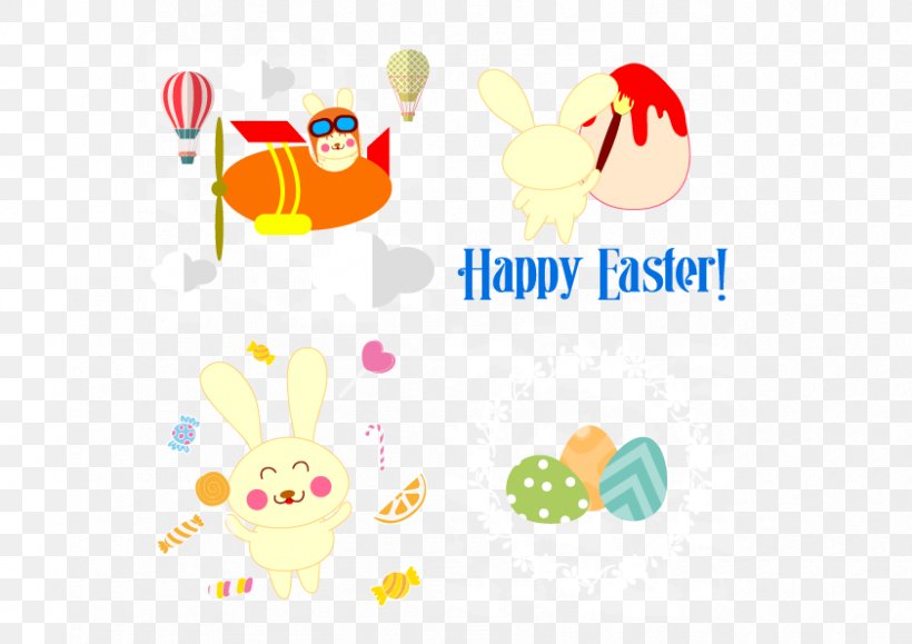 Easter Bunny Clip Art, PNG, 842x595px, Easter Bunny, Area, Art, Cartoon, Christmas Download Free