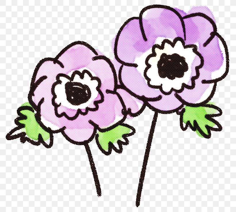 Pink Cut Flowers Flower Petal Purple, PNG, 800x738px, Watercolor Flower, Anemone, Cut Flowers, Flower, Pedicel Download Free