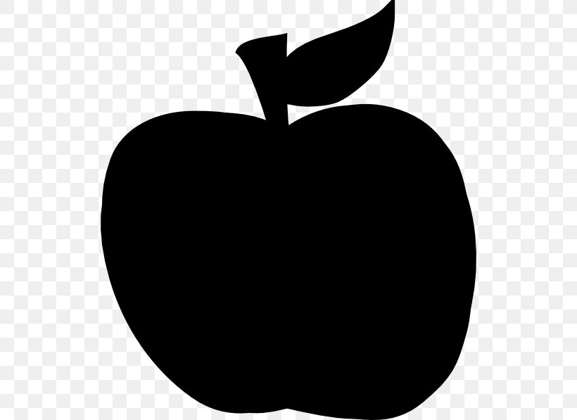 Apple Clip Art, PNG, 534x597px, Apple, Black, Black And White, Food, Fruit Download Free