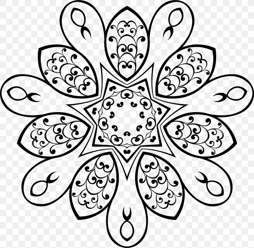 Flower Floral Design Art Clip Art, PNG, 2322x2274px, Flower, Art, Black, Black And White, Decorative Arts Download Free