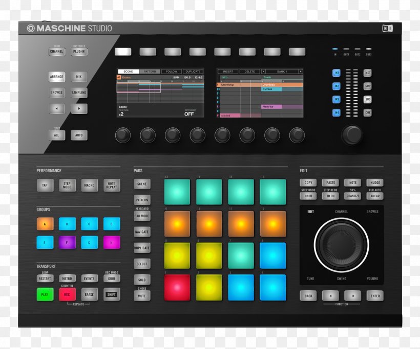 Maschine Native Instruments Musical Instruments MIDI Controllers Disc Jockey, PNG, 2500x2084px, Watercolor, Cartoon, Flower, Frame, Heart Download Free