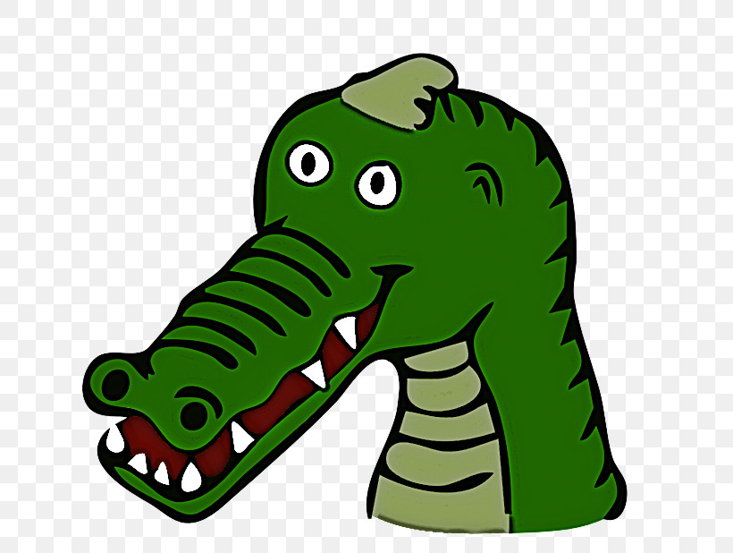 Elephant, PNG, 700x618px, Green, Alligator, Cartoon, Crocodile, Crocodilia Download Free