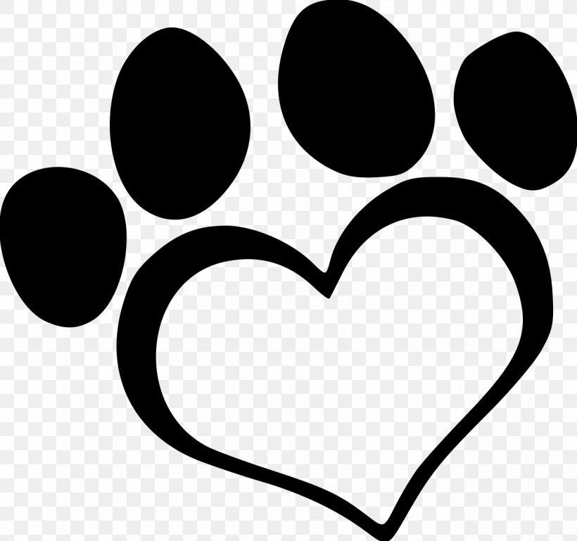 dog paw heart clipart