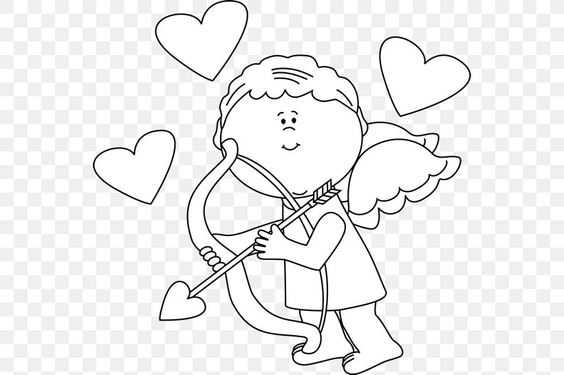 Cupid Valentines Day Clip Art, PNG, 550x545px, Watercolor, Cartoon, Flower, Frame, Heart Download Free