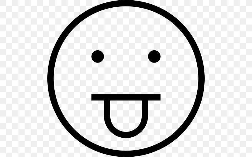 Emoticon Smiley Happiness, PNG, 512x512px, Emoticon, Area, Black And White, Emoji, Face Download Free