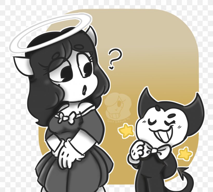 Bendy And The Ink Machine Cuphead Undertale 0, PNG, 1000x900px, 2017, Bendy And The Ink Machine, Art, Carnivoran, Cartoon Download Free