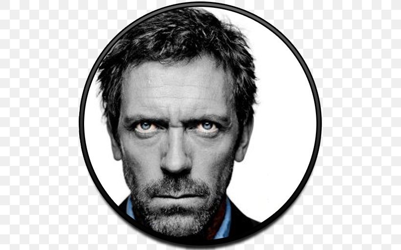 Hugh Laurie Dr. Gregory House James Wilson Television, PNG, 512x512px, Hugh Laurie, Beard, Black And White, David Shore, Dr Gregory House Download Free